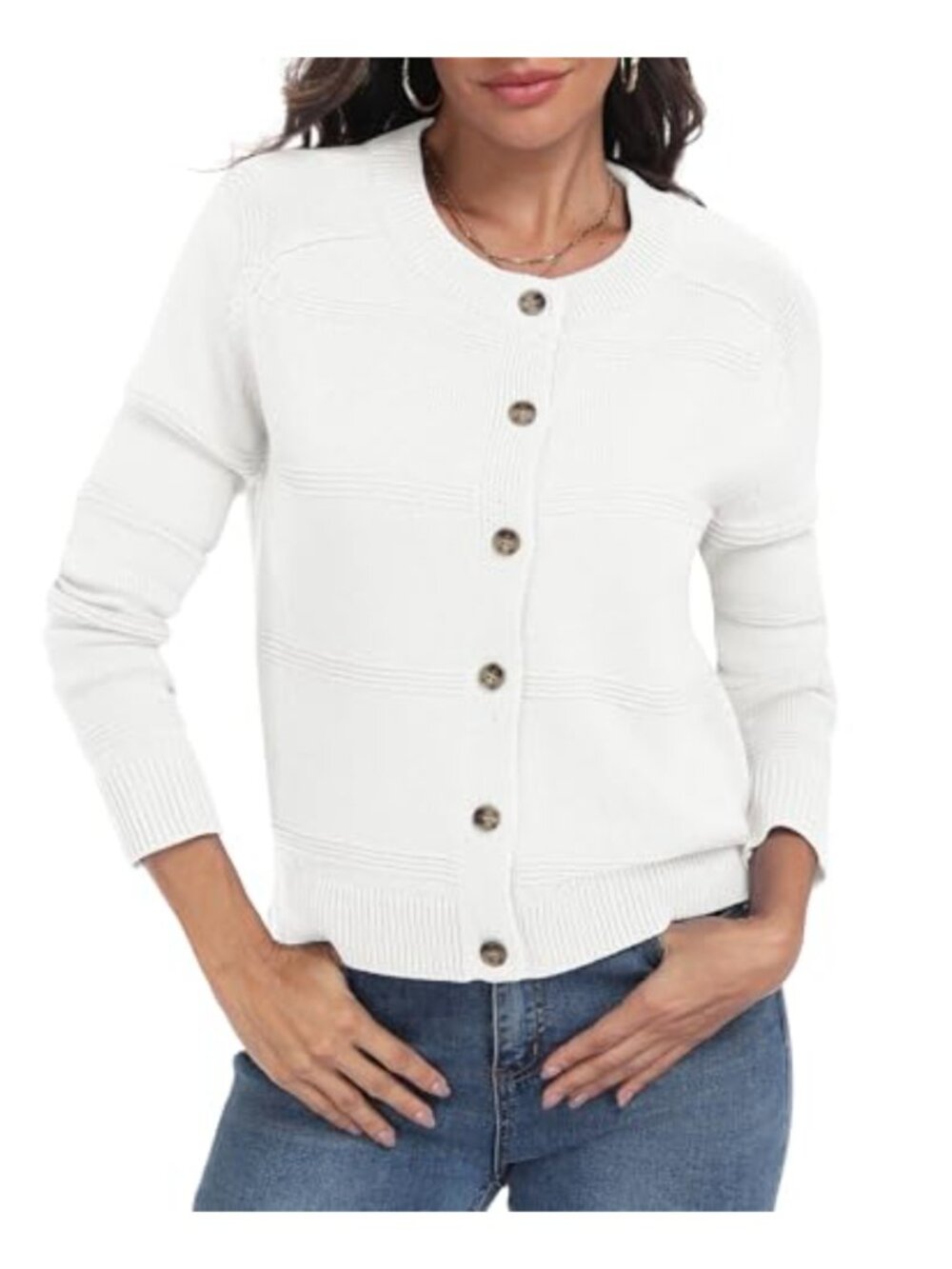 Lightweight Open Front Cardigan Long Sleeve Knit Sweater